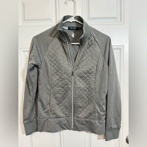 Polo Golf Ralph Lauren Quilted Gray Full-Zip Jacket XS